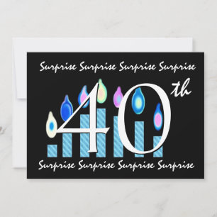Convite de aniversário 40º SURPREE