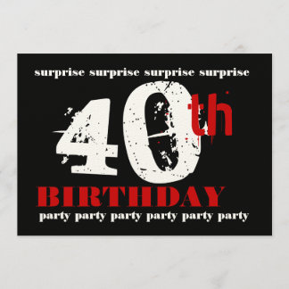 Convite de aniversário 40º SURPREE