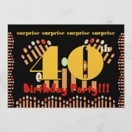 Convite de aniversário 40º SURPREE