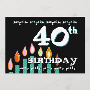 Convite de aniversário 40º SURPREE