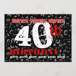 Convite de aniversário 40º SURPREE