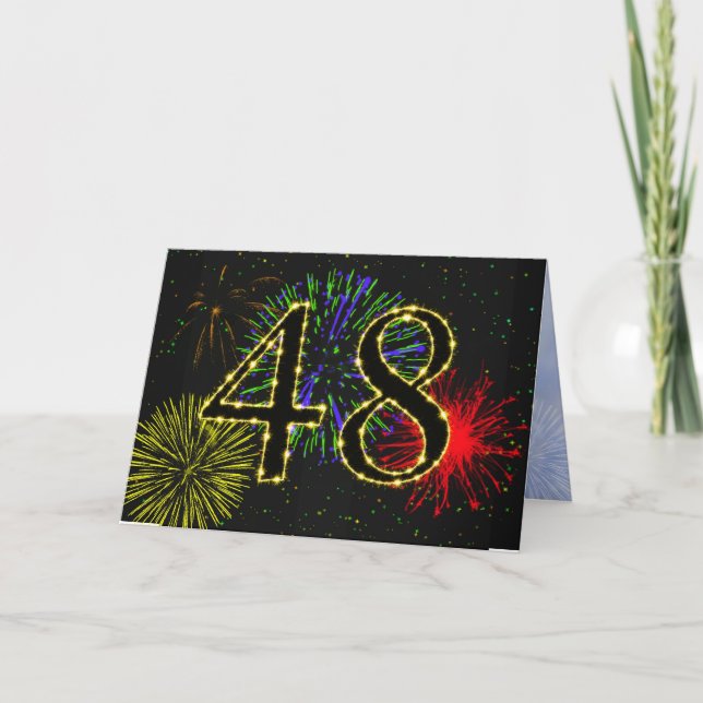 convite de aniversário 48 (Frente)