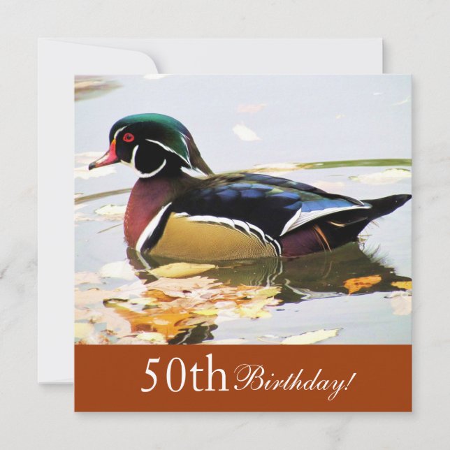 Convite de aniversário 50º Pato de Madeira (Frente)