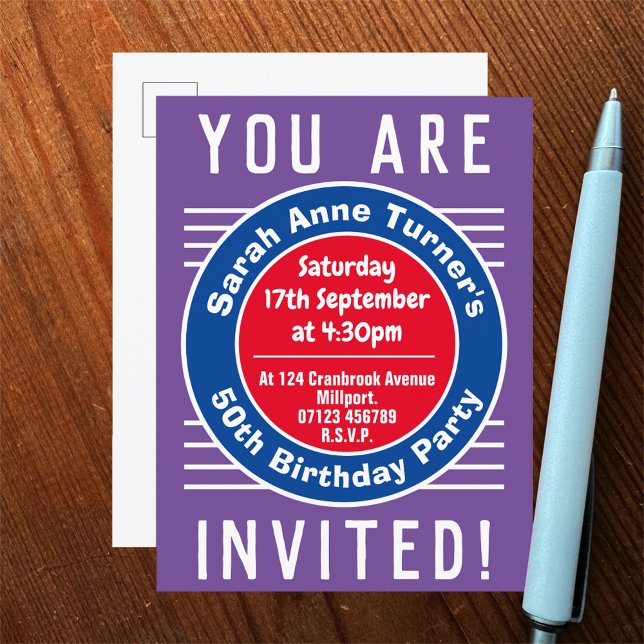 convite de aniversário 50 (Criador carregado)