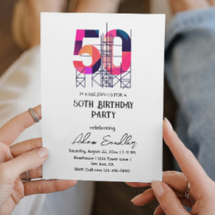 convite de aniversário 50