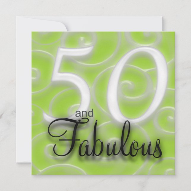 Convite de aniversário 50 e fabuloso (Frente)