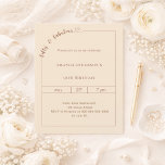 Convite de aniversário 50 e fabuloso em dourado ch<br><div class="desc">Celebre um marco importante com estilo com este convite de aniversário elegante 50 & Fabuloso em tons suaves de champanhe. Projetado para uma celebração sofisticada e memorável, este convite apresenta um layout limpo e moderno com um detalhe de letra cursiva delicado e um sutil acento de coração para um toque...</div>