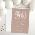 Convite de aniversário 50 minimalista moderno<br><div class="desc">Essa tipografia minimalista do 50º convite de aniversário é perfeita para uma festa de aniversário moderna. O simples design apresenta a tipografia clássica com um toque moderno. Personalizável em qualquer cor. Mantenha o design mínimo e elegante, como está, ou personalize-o adicionando seus próprios gráficos e trabalhos de arte. Para personalização...</div>