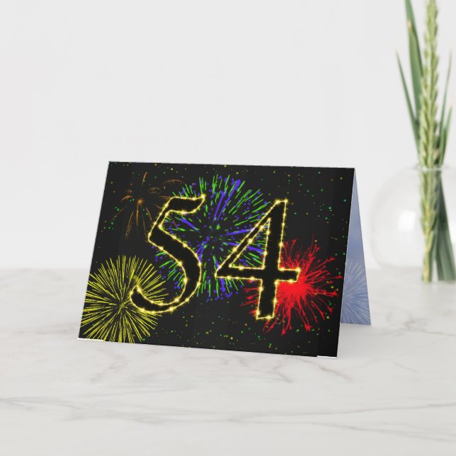 convite de aniversário 54 (Frente)