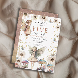 Convite de aniversário 5 de Fadas Mágicas