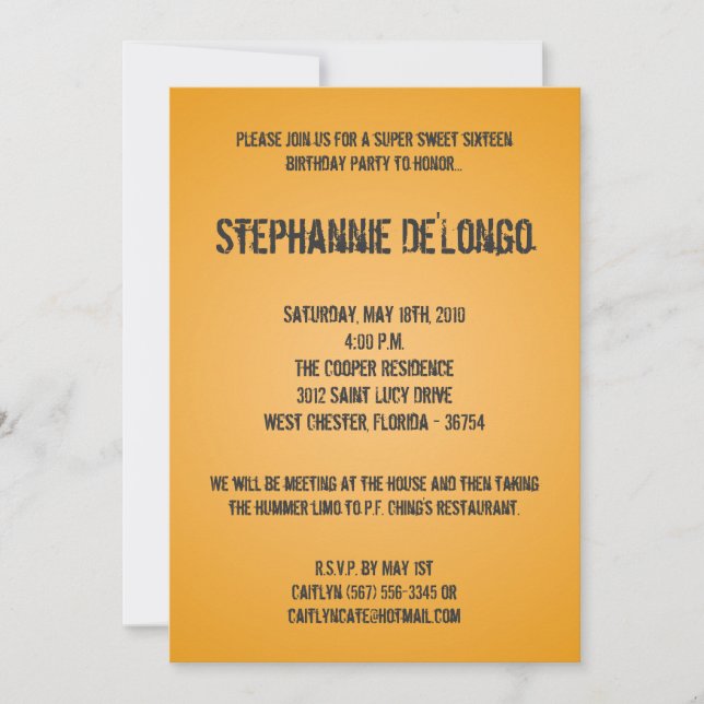 Convite de Aniversário 5 x 7 Yellow DJ Turntable 1 (Frente)