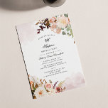 Convite de aniversário 60º Floral de Aquarela<br><div class="desc">Cartão postal do Convite de aniversário 60º Floral Botânico que você pode personalizar facilmente com os detalhes de sua parte clicando no botão "Personalizar". Apresentando um buquê floral moderno,  suculento e guiando a tipografia moderna. Perfeito para um convite de festas surpresa para qualquer celebração de marco</div>