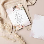 Convite de aniversário 60º Floral de Aquarela<br><div class="desc">Cartão postal de 60º Convite de aniversário Botânico de Orçamento que você pode personalizar facilmente com os detalhes de sua parte clicando no botão "Personalizar". Apresentando um buquê floral moderno,  suculento e guiando a tipografia moderna. Perfeito para um convite de festas surpresa para qualquer celebração de marco</div>