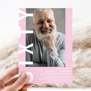 Convite de aniversário 60º Foto do SEXTY Moderno