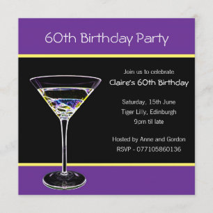Convite de aniversário 60