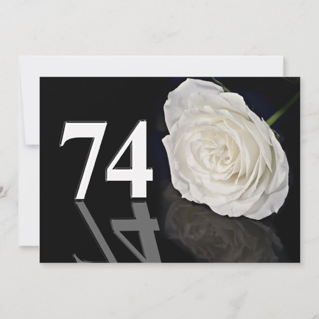 Convite de aniversário 74 anos (Frente)