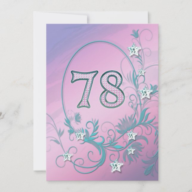 Convite de aniversário 78 anos (Frente)