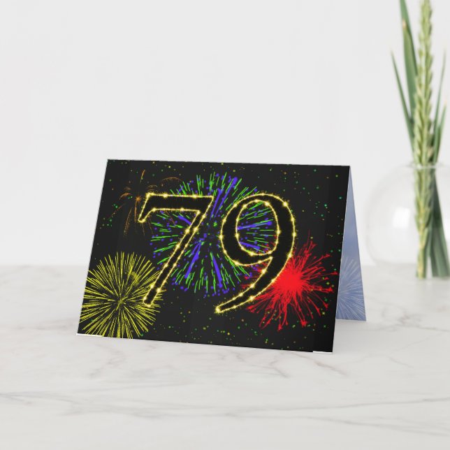 convite de aniversário 79 (Frente)
