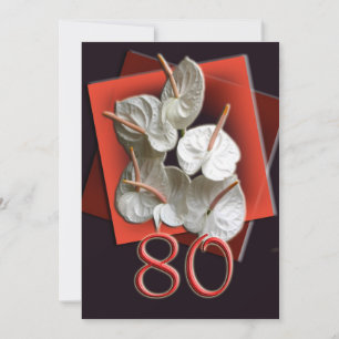 Convite de aniversário 80