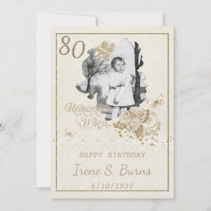Convite de aniversário 80