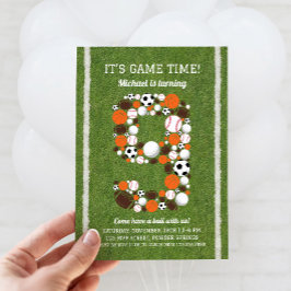 Convite de aniversário 9º Esporte