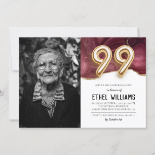 convite de aniversário 99º