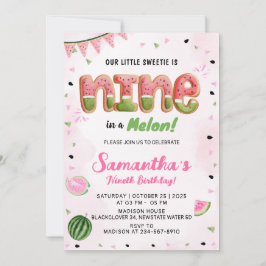 Convite de aniversário 9 da melancia