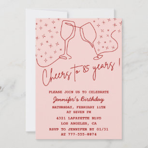Convite de aniversário adulto 85º aniversário dela