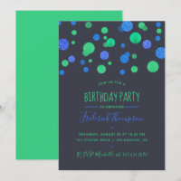 Convite de aniversário Adulto de Confetti Glitter