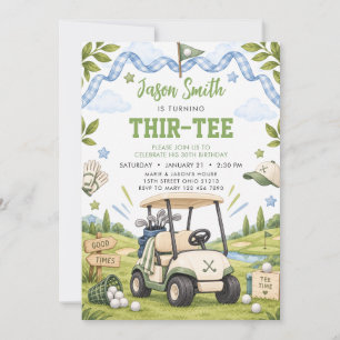 Convite de Aniversário Adulto Golf Thir-Tee