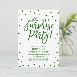 Convite de Aniversário Adulto Surpresa Verde