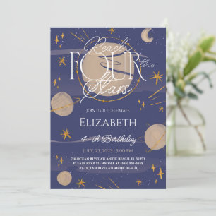 Convite de Aniversário Alcançar Quatro Estrelas