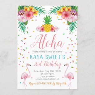 Convite de Aniversário Aloha