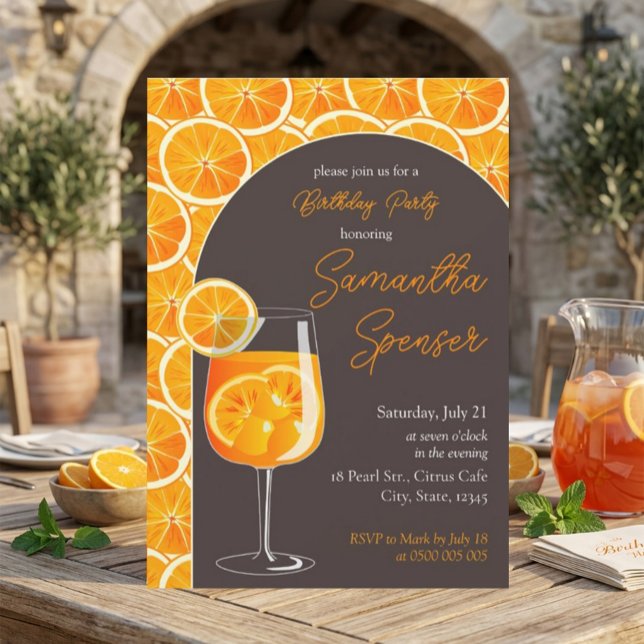 Convite de Aniversário Aperol Spritz (Criador carregado)