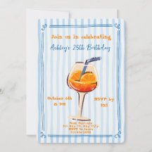 Convite de Aniversário Aperol Spritz