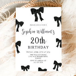 Convite de aniversário Arco preto Elegante