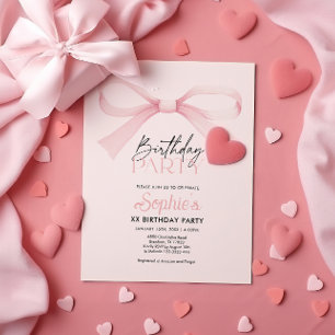 Convite de aniversário, Arco rosa coqueteiro de an
