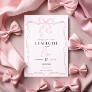 Convite de Aniversário Arco Rosa Parisiense