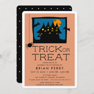 Convite de aniversário assombrado do Dia das