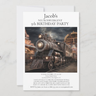 Convite de aniversário Autista Neurodivergente