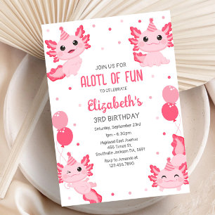 Convite de Aniversário Axolotl MUITO DIVERIDO