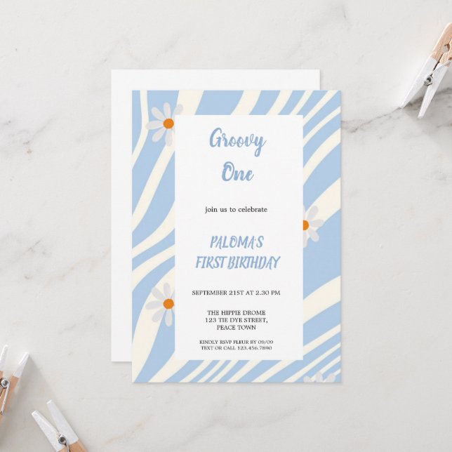 CONVITE DE ANIVERSÁRIO AZUL (Frente/Verso In Situ)