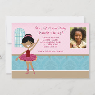 Convite de aniversário Ballerina