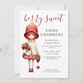 Convite de aniversário Berry Sweet Girl