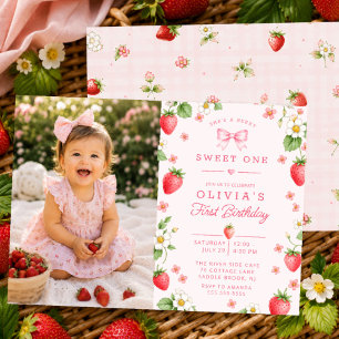 Convite de Aniversário Berry Sweet One