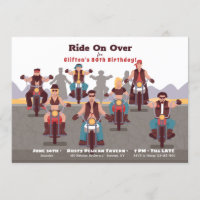 Convite de aniversário Bikers