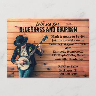 Convite de aniversário Bluegrass