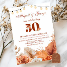 Convite de Aniversário Boho Teracotta Ainda Fazemo