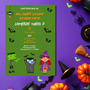 Convite de aniversário Bonito de Feira de Hallowee
