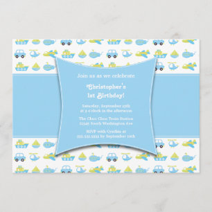 Convite de aniversário bonito do tempo de viagem